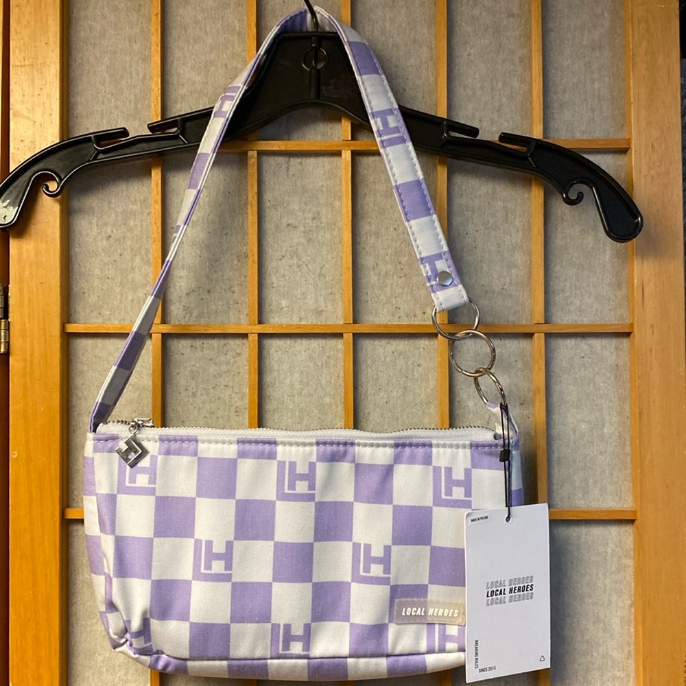 Local Heroes LH Vichy Checkered Lavender Baguette Bag 💜